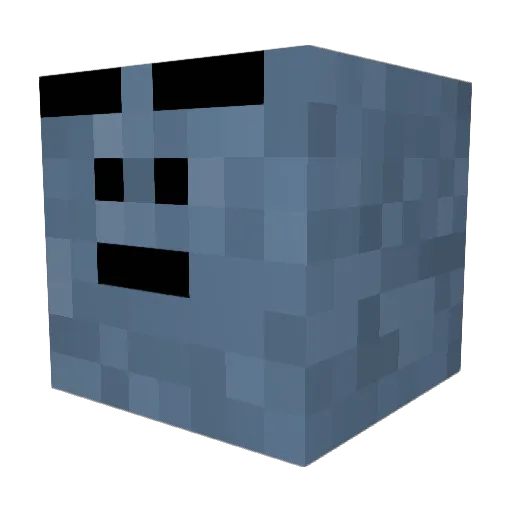 Sammuy Minecraft avatar head, 3D render