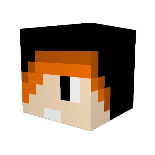 SammyNail Minecraft avatar head, 3D render