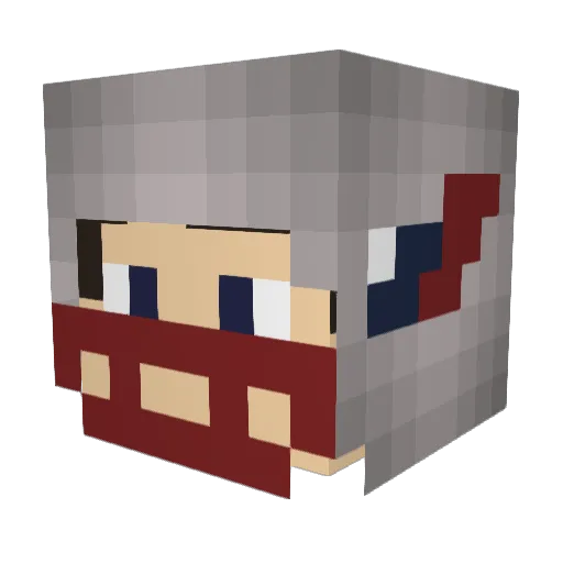 SammyP15 Minecraft avatar head, 3D render