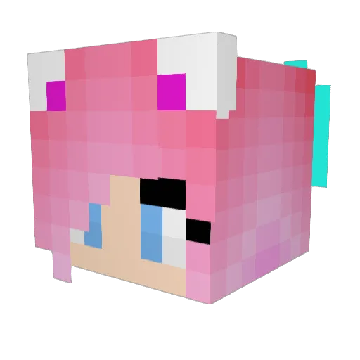 SammySophie Minecraft avatar head, 3D render