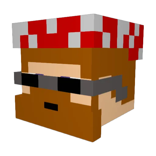 Sammyspe Minecraft avatar head, 3D render