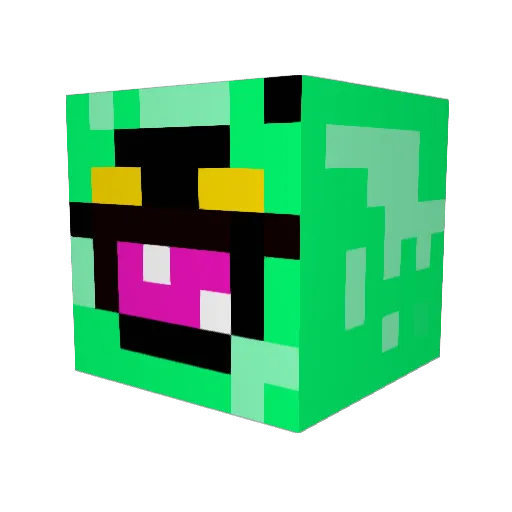SamoJava Minecraft avatar head, 3D render