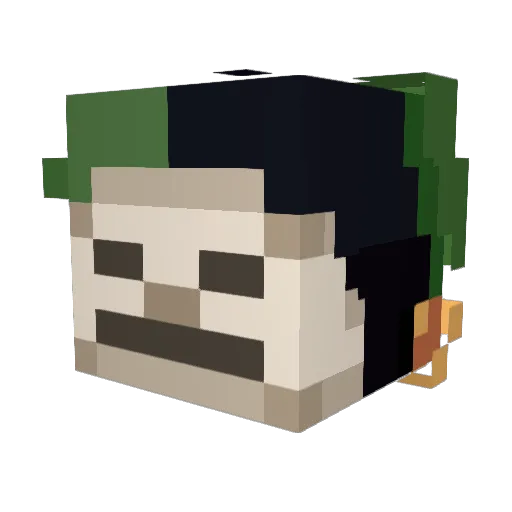 SamoPoints Minecraft avatar head, 3D render