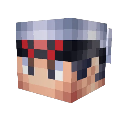 SamoSnacks Minecraft avatar head, 3D render
