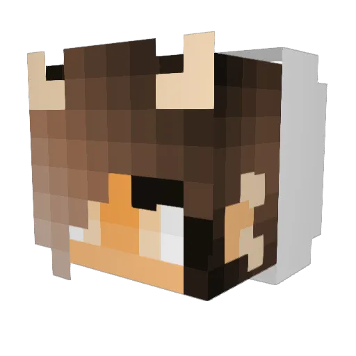 SamoaKat Minecraft avatar head, 3D render