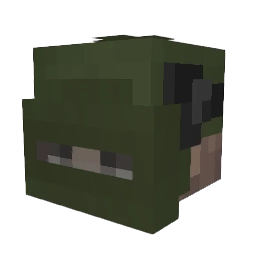Samohonic Minecraft avatar head, 3D render