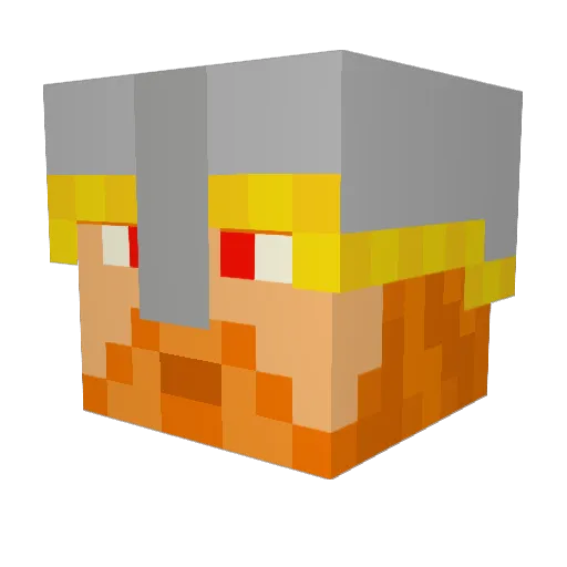 Samoht42 Minecraft avatar head, 3D render