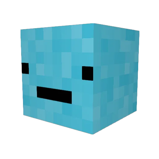 Samolamo Minecraft avatar head, 3D render