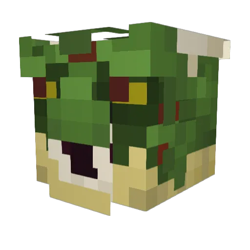 Samonran Minecraft avatar head, 3D render