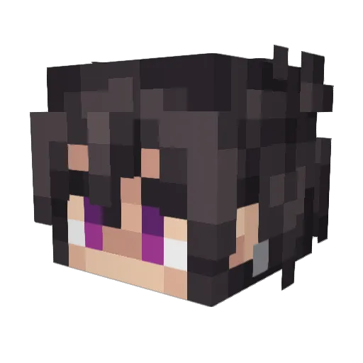 Samorae Minecraft avatar head, 3D render