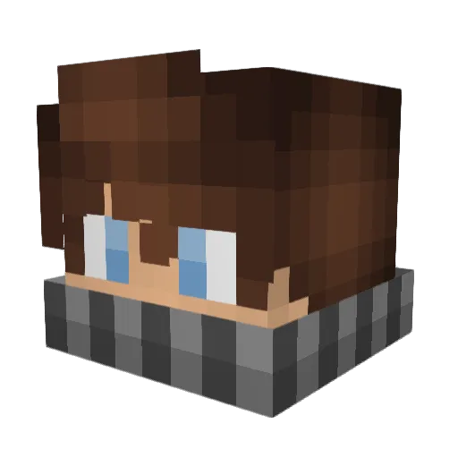 Samoriex Minecraft avatar head, 3D render