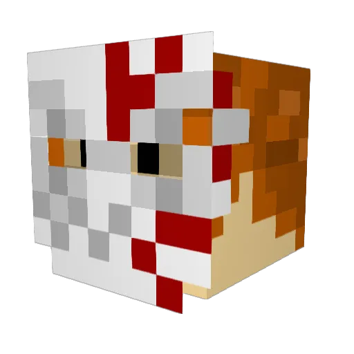 Samos09 Minecraft avatar head, 3D render
