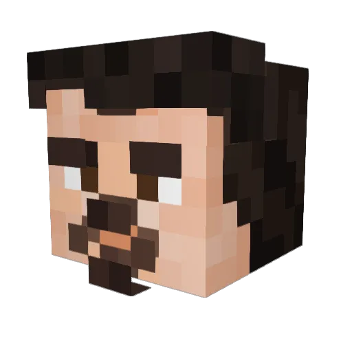 Samosas Minecraft avatar head, 3D render