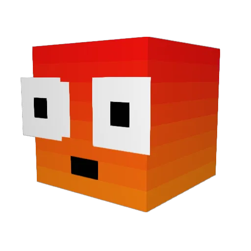 SamotRB Minecraft avatar head, 3D render