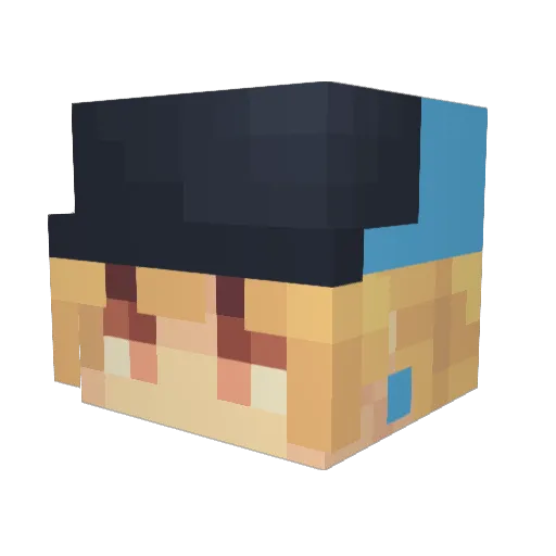 Samoukuu Minecraft avatar head, 3D render