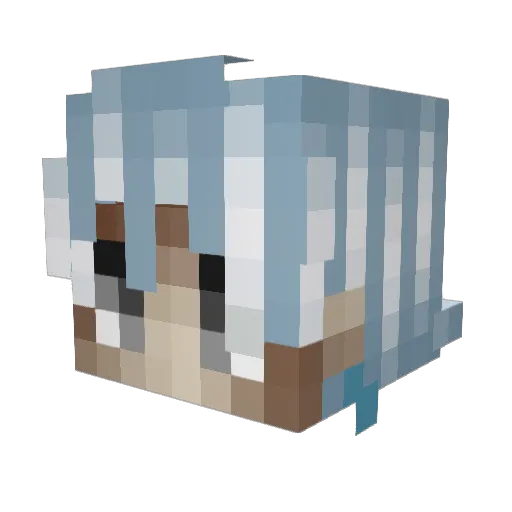 SamouraiChamplo Minecraft avatar head, 3D render