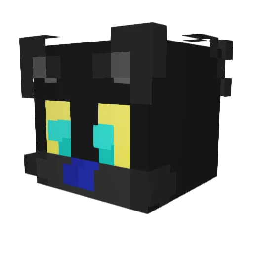 Samourin Minecraft avatar head, 3D render