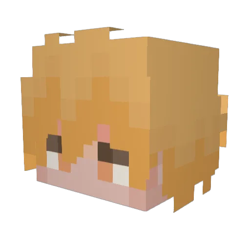Sampart Minecraft avatar head, 3D render
