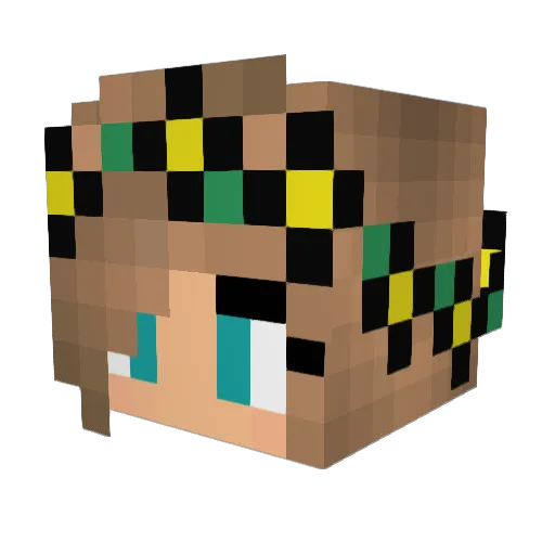 Samphors Minecraft avatar head, 3D render