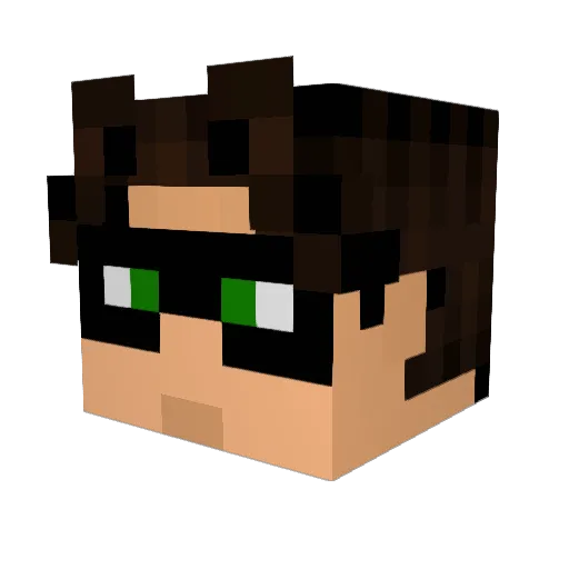 SampleSimple Minecraft avatar head, 3D render