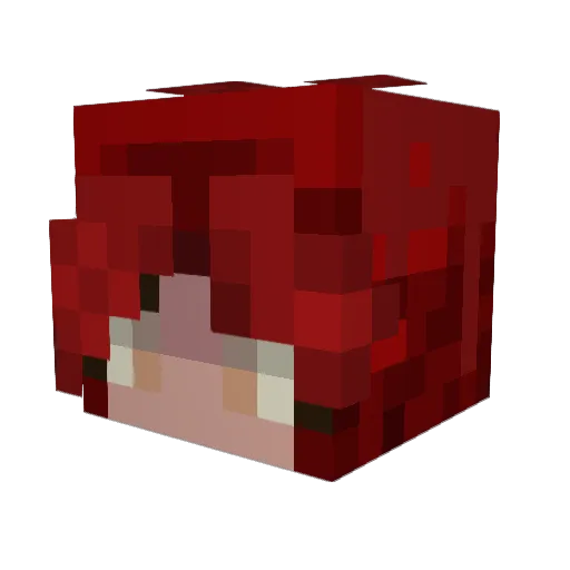 SampleTie066170 Minecraft avatar head, 3D render