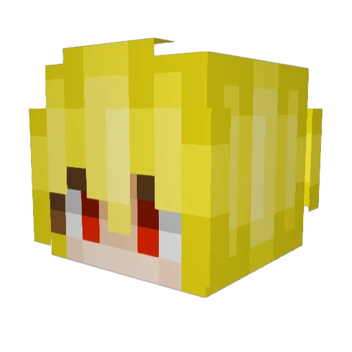 Samplou13 Minecraft avatar head, 3D render
