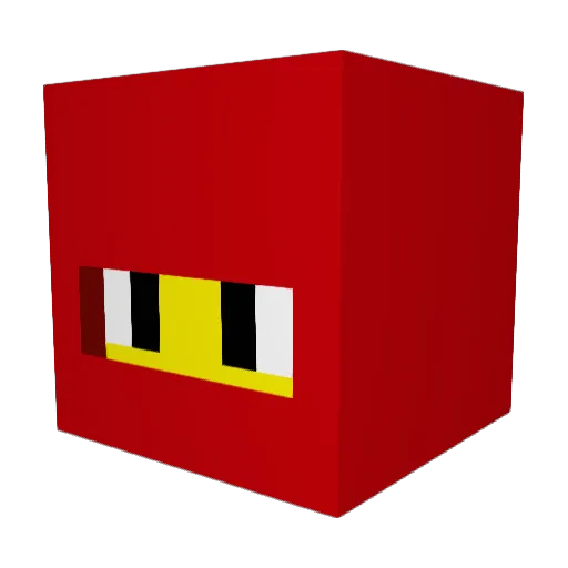 Sampr Minecraft avatar head, 3D render