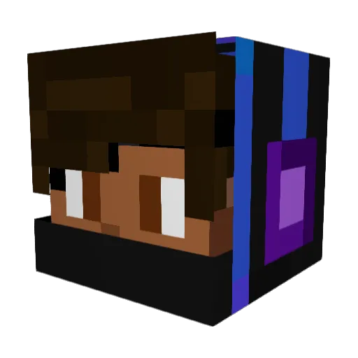 Sampuccino Minecraft avatar head, 3D render