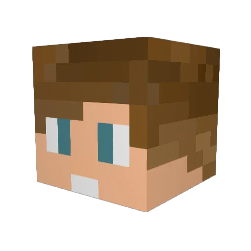 Samrick Minecraft avatar head, 3D render