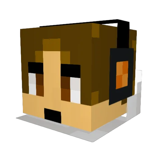 Sams56 Minecraft avatar head, 3D render
