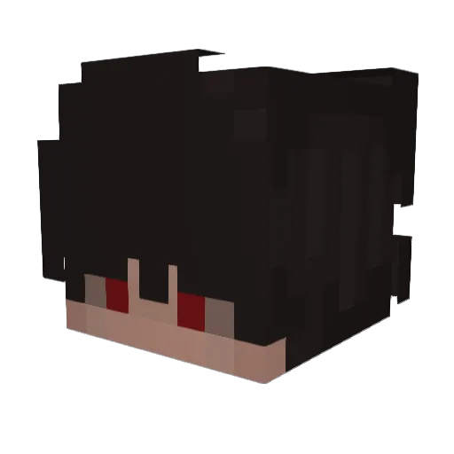 SamsPoto Minecraft avatar head, 3D render