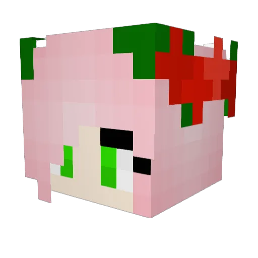 Samsamee Minecraft avatar head, 3D render