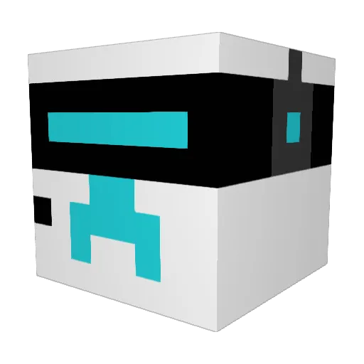 Samsaru Minecraft avatar head, 3D render