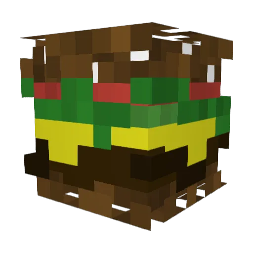 Samsio Minecraft avatar head, 3D render