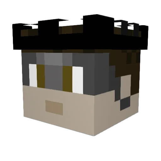 Samskrill Minecraft avatar head, 3D render