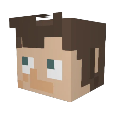 SamsonMoneybags Minecraft avatar head, 3D render