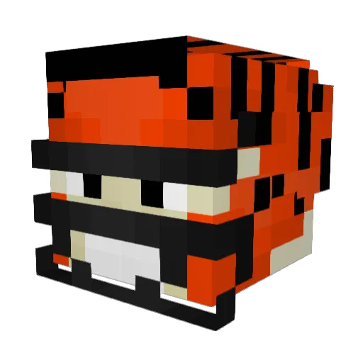 Samsondemon Minecraft avatar head, 3D render