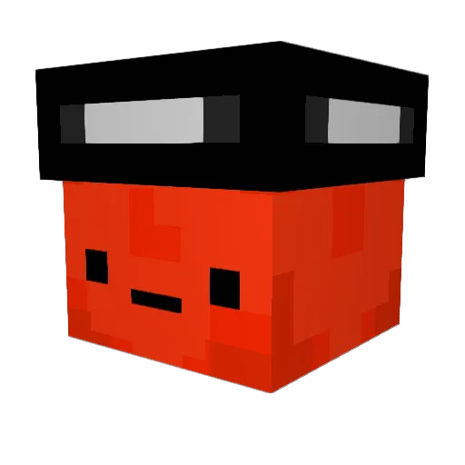 Samstal Minecraft avatar head, 3D render