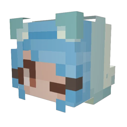 Samsuccsatgames Minecraft avatar head, 3D render