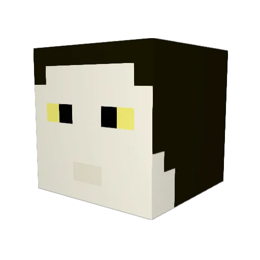 Samtez Minecraft avatar head, 3D render