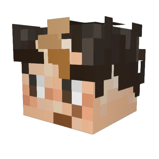 Samthebot Minecraft avatar head, 3D render