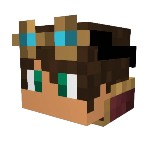 Samtron_84 Minecraft avatar head, 3D render