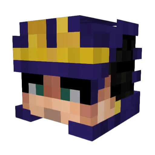 Samtronvic Minecraft avatar head, 3D render