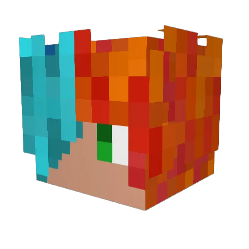 Samu47 Minecraft avatar head, 3D render