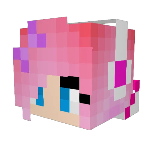 SamuXPro Minecraft avatar head, 3D render