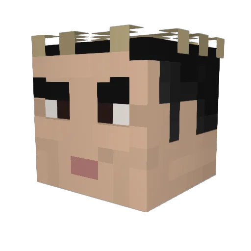 Samu_Af Minecraft avatar head, 3D render