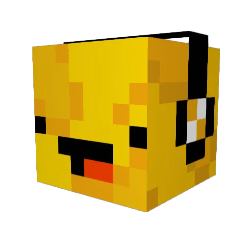 Samubloxx Minecraft avatar head, 3D render