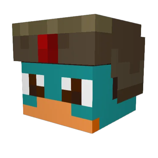 Samubrown Minecraft avatar head, 3D render