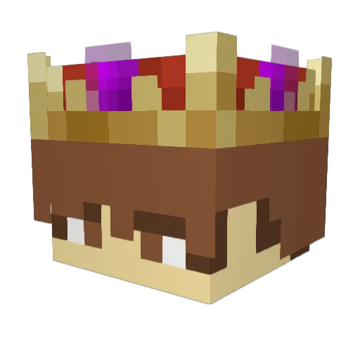 SamucaLegal Minecraft avatar head, 3D render