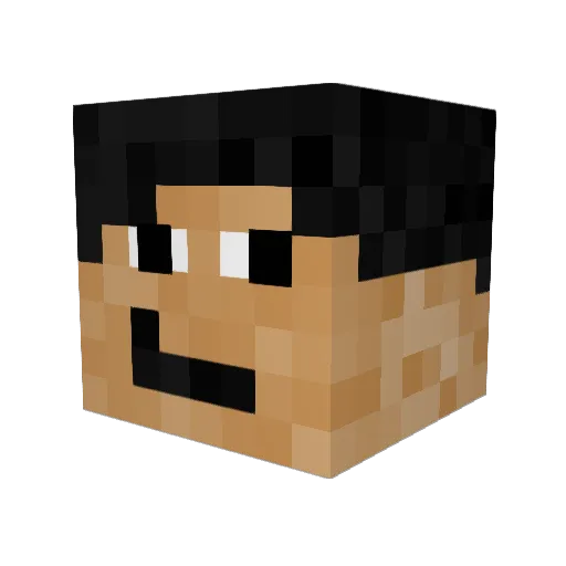 Samucraft247 Minecraft avatar head, 3D render